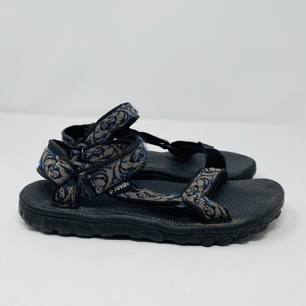 Teva Sandals Men's 8 Hurricane Open Toe Black Gray Blue